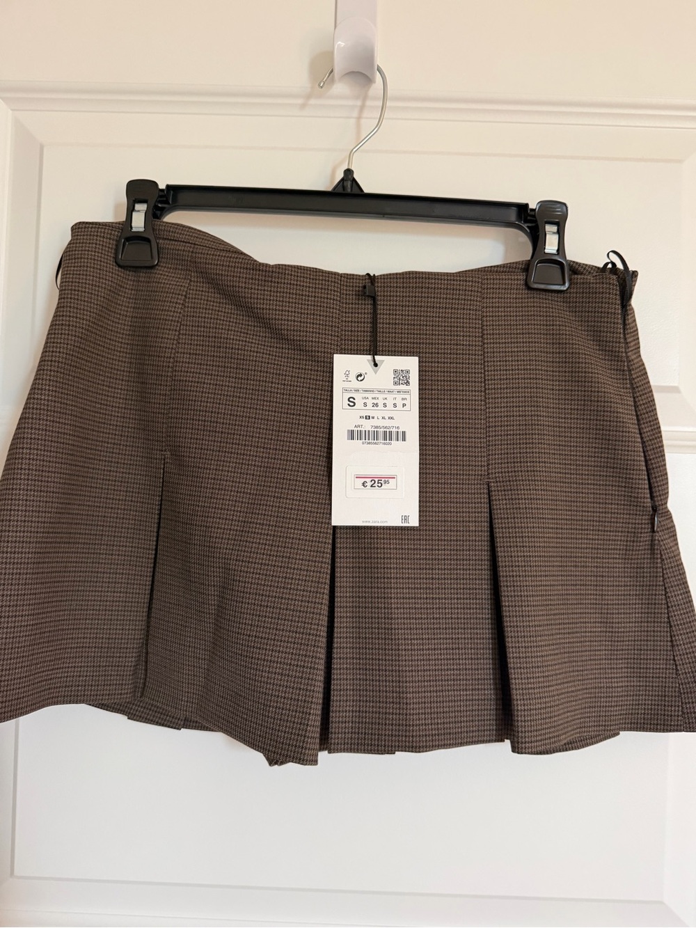 Zara Brown Mini Pleated Skirt